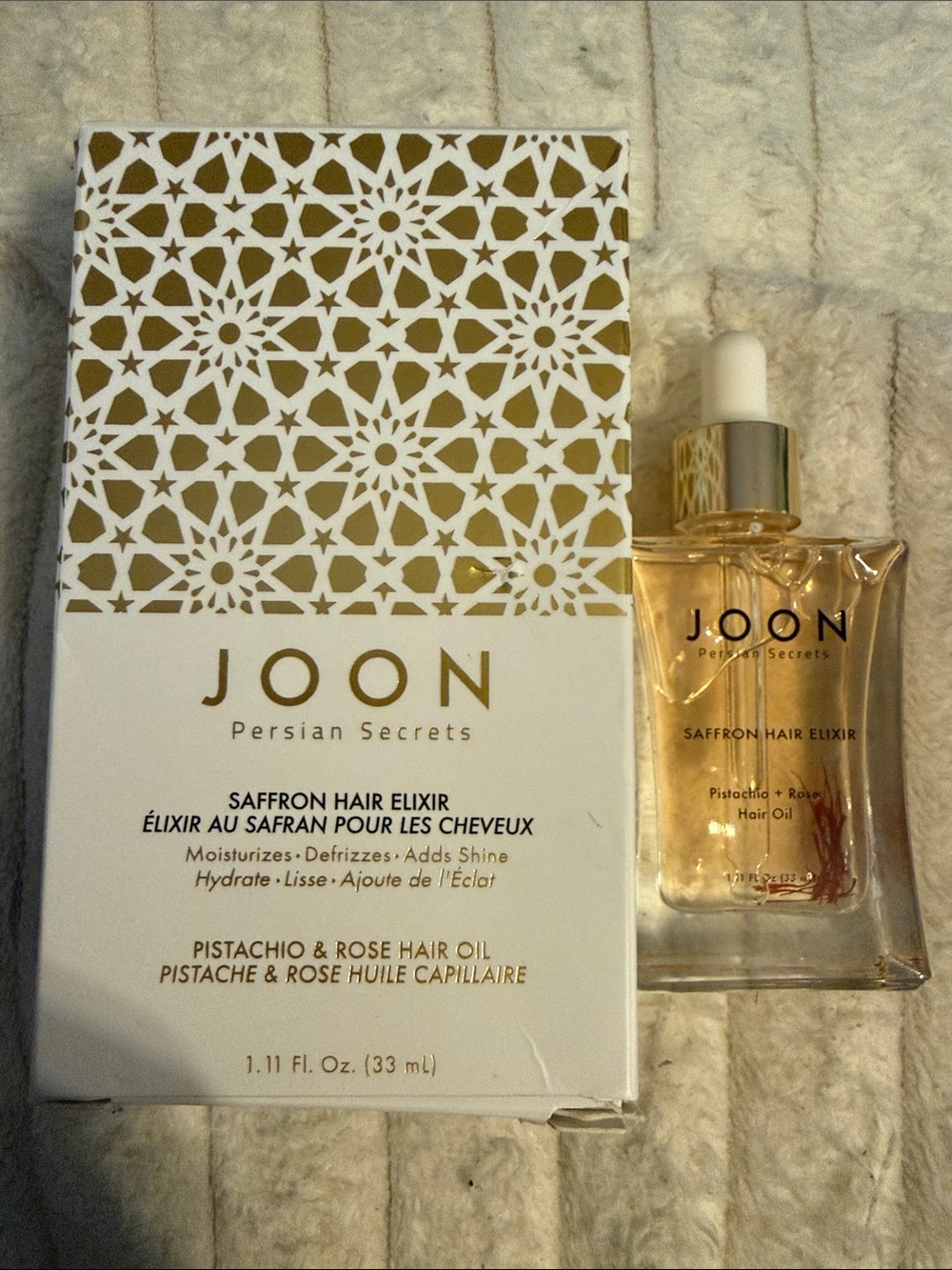 Persian Secrets Saffron Hair Elixir - Pistachio & Rose (Gold/Clear)